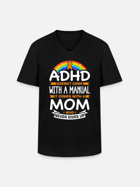 Funny ADHD saying - Men's V-Neck T-Shirt - black