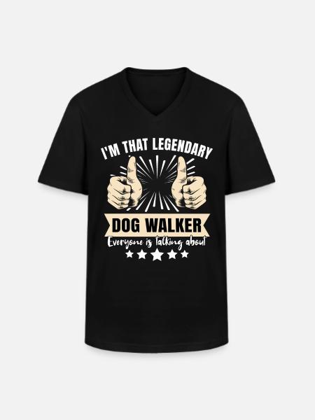Legendary Dog Walker - Men's V-Neck T-Shirt - black