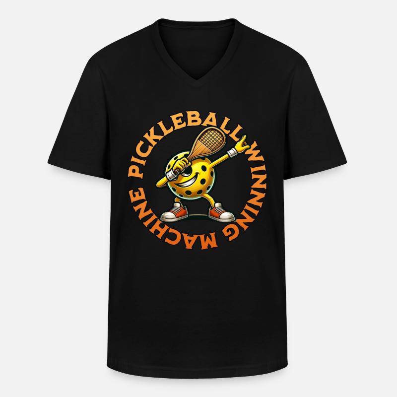 Pickleball Gewinner - Männer-T-Shirt mit V-Ausschnitt - Schwarz