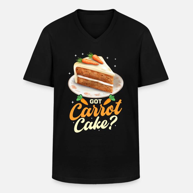 Witziger Karottenkuchen Spruch - Männer-T-Shirt mit V-Ausschnitt - Schwarz