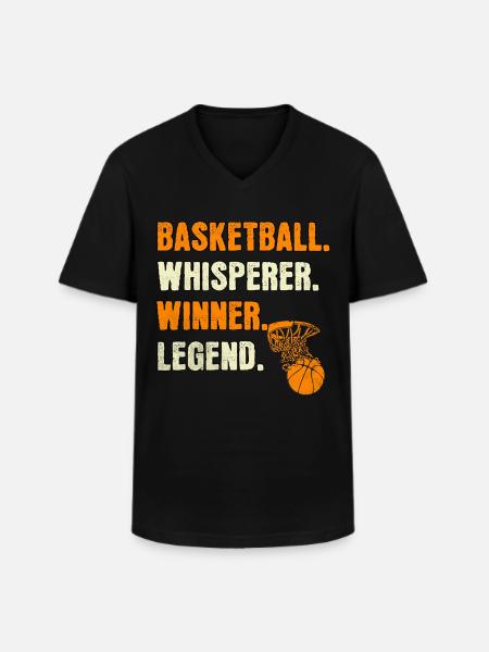 Basketball Whisperer Basketball Legend - Men's V-Neck T-Shirt - black