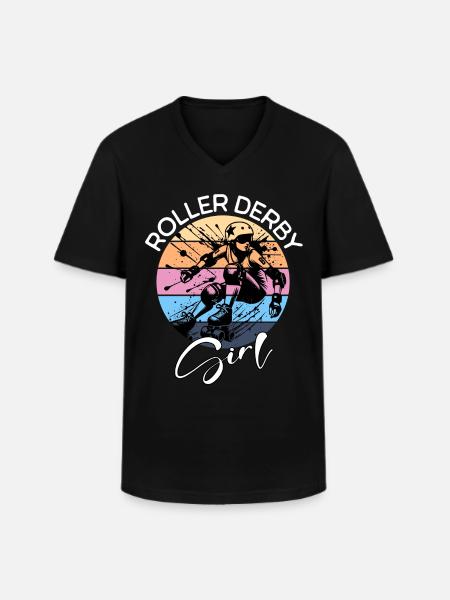 Roller Derby Girl - Men's V-Neck T-Shirt - black