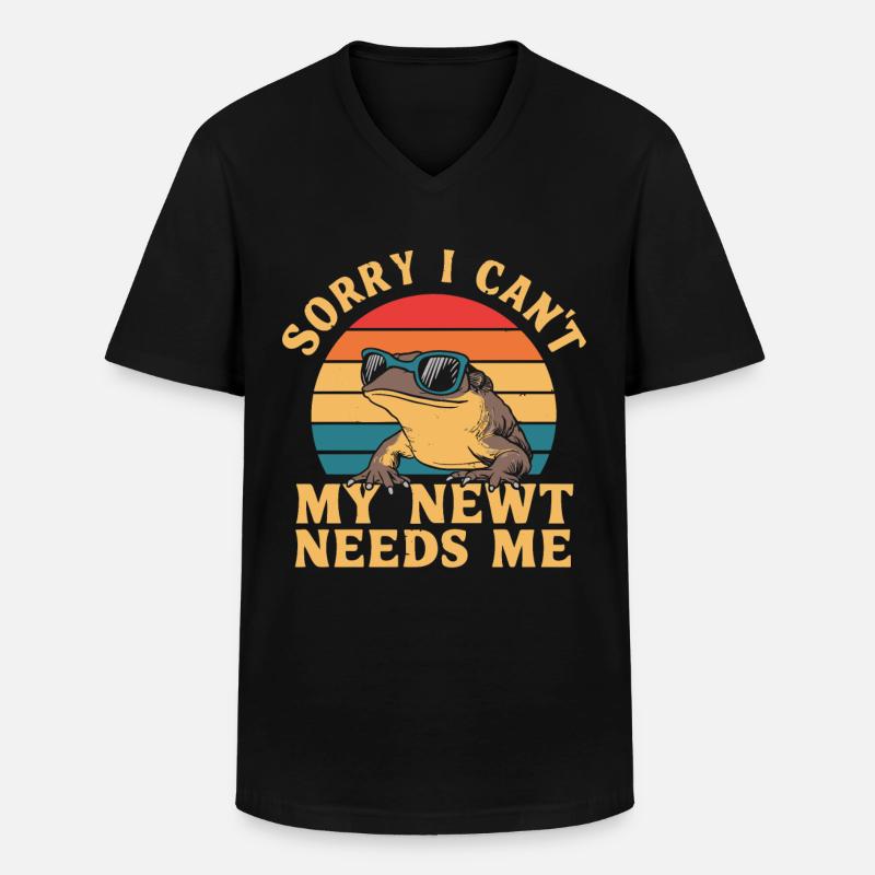 Witziger Molch Spruch - Männer-T-Shirt mit V-Ausschnitt - Schwarz