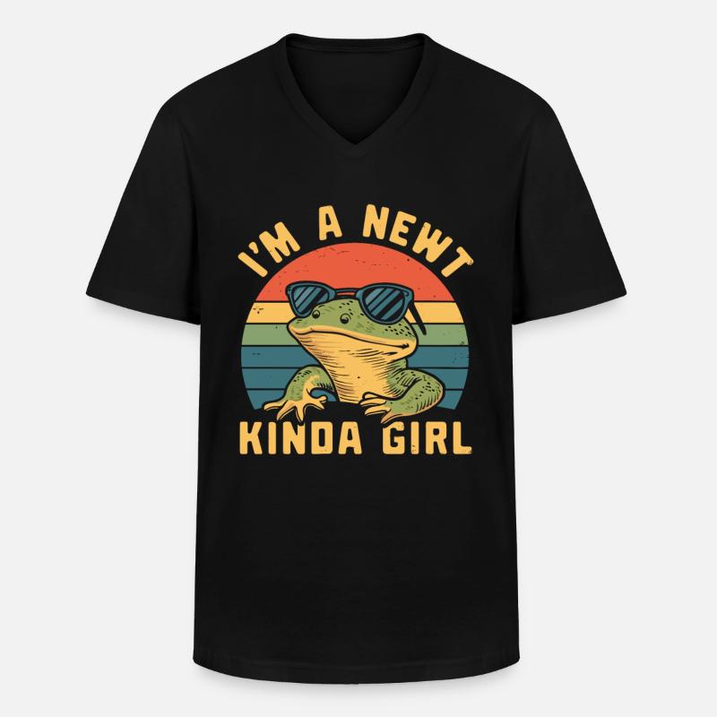 Witziger Molch Spruch - Männer-T-Shirt mit V-Ausschnitt - Schwarz