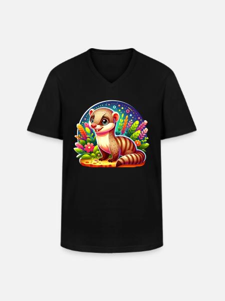 Mongooses - Men's V-Neck T-Shirt - black