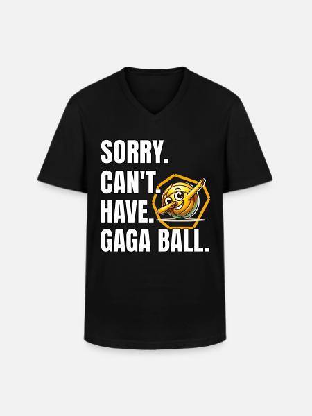 Funny Gaga Ball Saying - Men's V-Neck T-Shirt - black