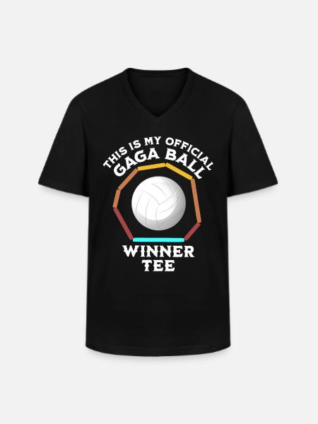 Gaga Ball Player - Men's V-Neck T-Shirt - black