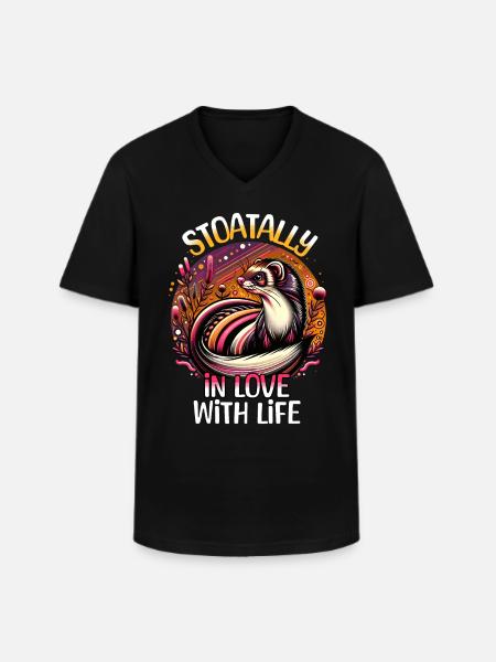 Funny Ermine Sayings - Men's V-Neck T-Shirt - black