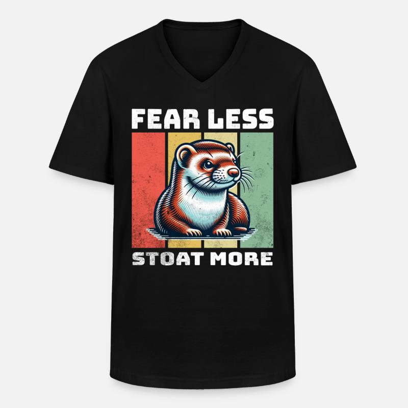 Hermelin Sprüche - Männer-T-Shirt mit V-Ausschnitt - Schwarz