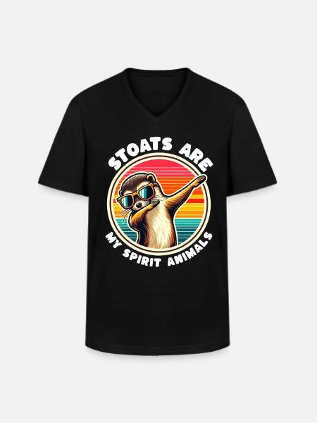 Funny Ermine Sayings - Men's V-Neck T-Shirt - black