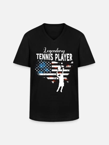 Tennis player - Men's V-Neck T-Shirt - black