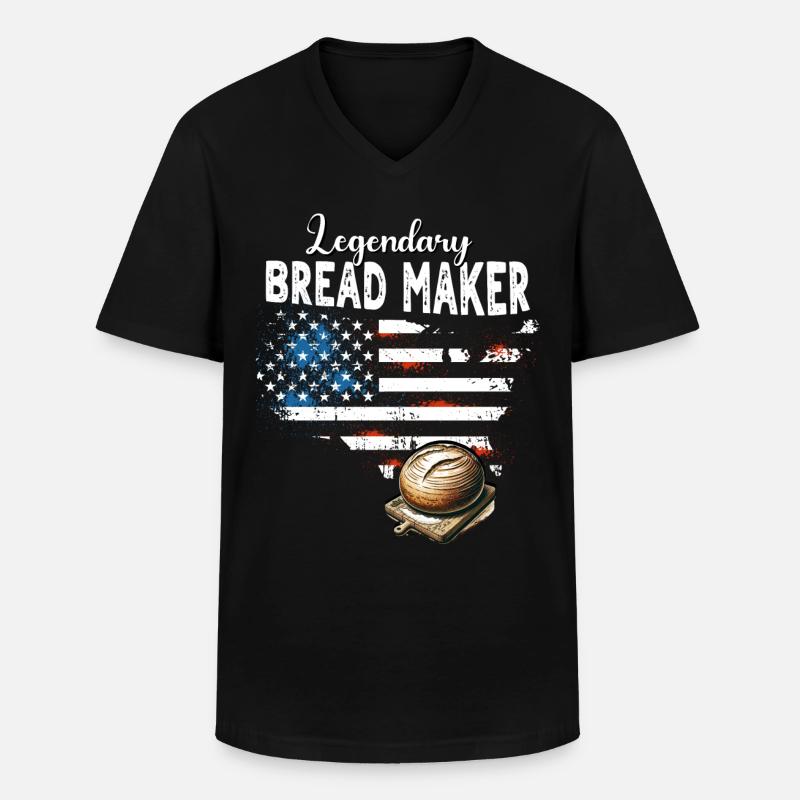 Breadmaker - Men's V-Neck T-Shirt - black