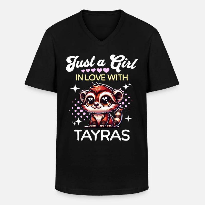 Marder Mädchen - Männer-T-Shirt mit V-Ausschnitt - Schwarz