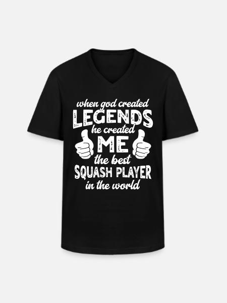 Best Squash Player Legend - Men's V-Neck T-Shirt - black