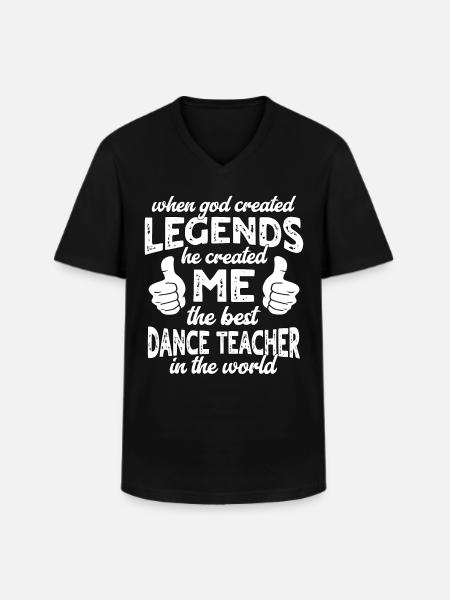 Bester Tanzlehrer Legende - Männer-T-Shirt mit V-Ausschnitt - Schwarz