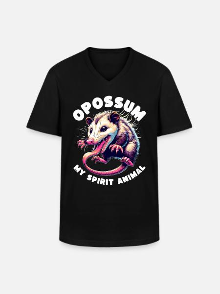 Funny possum sayings - Men's V-Neck T-Shirt - black