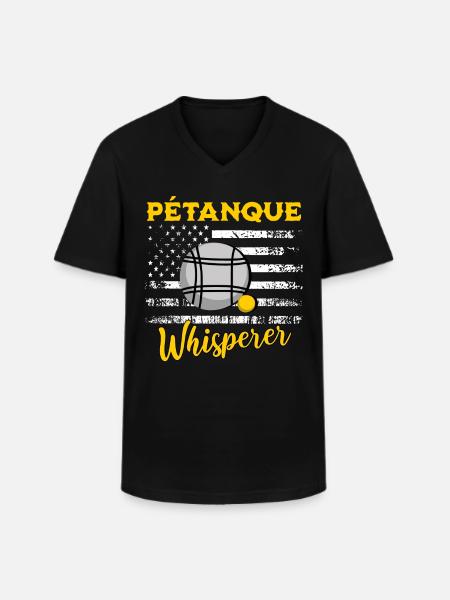 Petanque sayings - Men's V-Neck T-Shirt - black