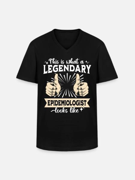 Legendary epidemiologist - Men's V-Neck T-Shirt - black