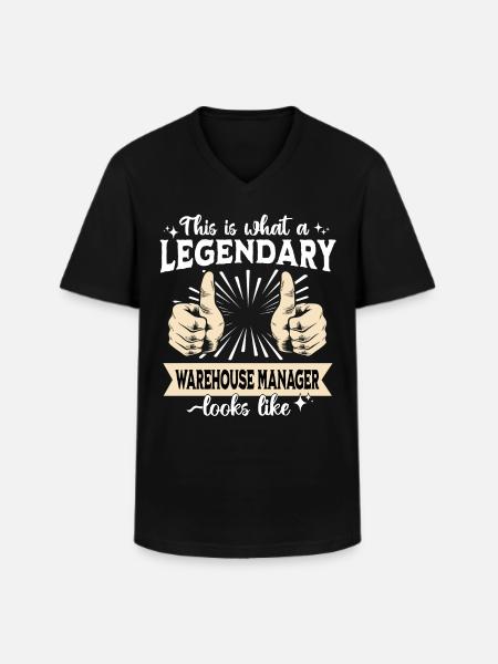 Legendary Camp Leader - Men's V-Neck T-Shirt - black