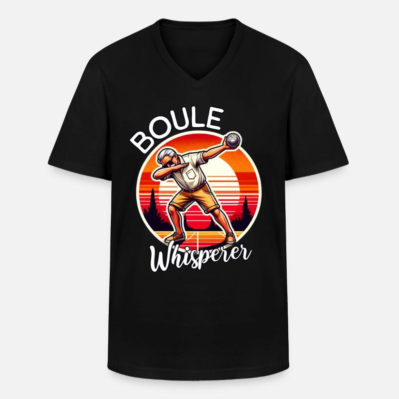 Boule Flüsterer - Männer-T-Shirt mit V-Ausschnitt - Schwarz