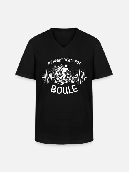 Boule ECG - Men's V-Neck T-Shirt - black
