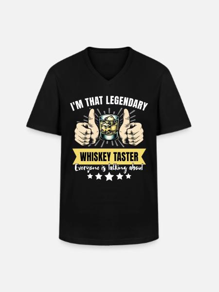 Legendary whiskey drinker - Men's V-Neck T-Shirt - black