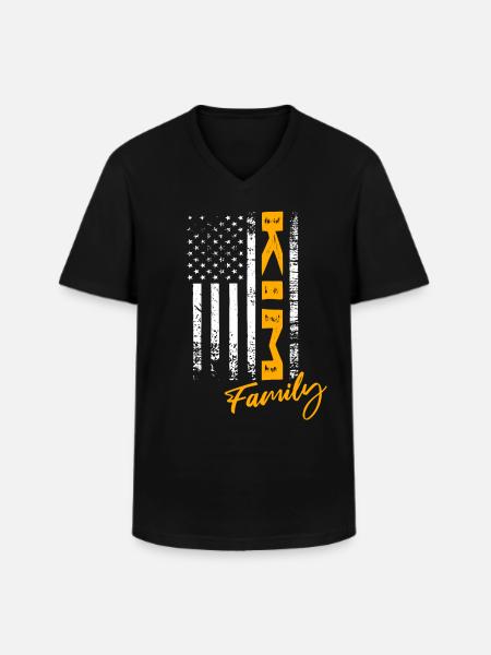 Kim États-Unis - T-shirt col V Homme - noir