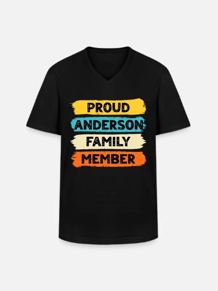Stolzer Anderson - Männer-T-Shirt mit V-Ausschnitt - Schwarz