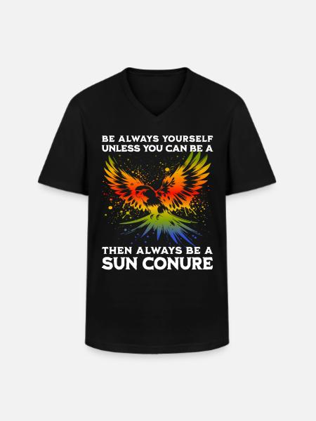 Sun Parakeet Saying - Men's V-Neck T-Shirt - black