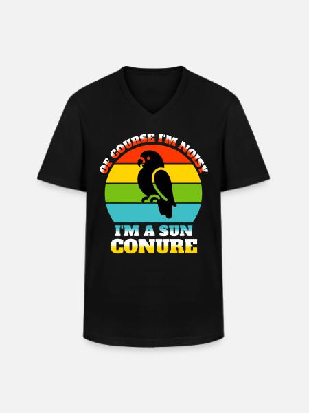 Funny Sun Parakeet Sayings - Men's V-Neck T-Shirt - black