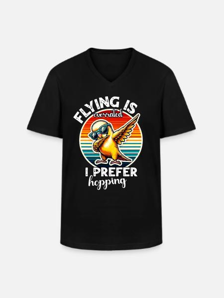 Lustige Wellensittich Sprüche - Männer-T-Shirt mit V-Ausschnitt - Schwarz