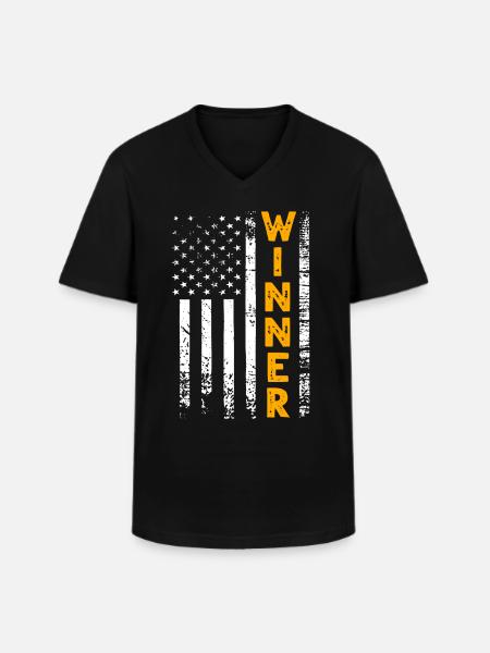 Gewinner Winner - Men's V-Neck T-Shirt - black
