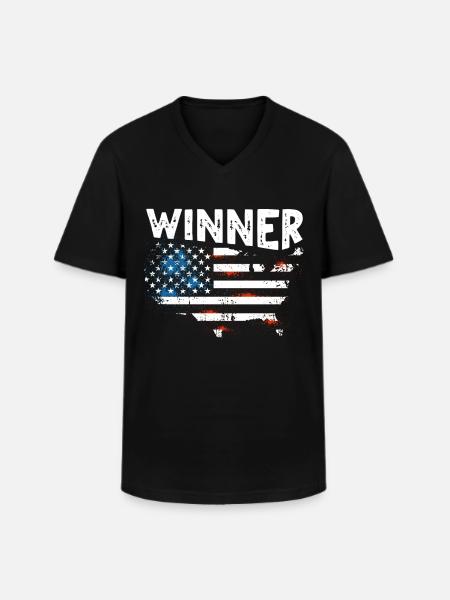 Gewinner US Winner - Men's V-Neck T-Shirt - black