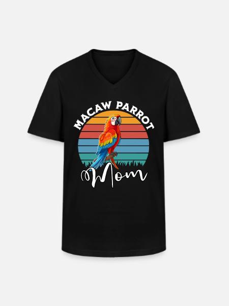 Macaw Parrot Mom - Men's V-Neck T-Shirt - black