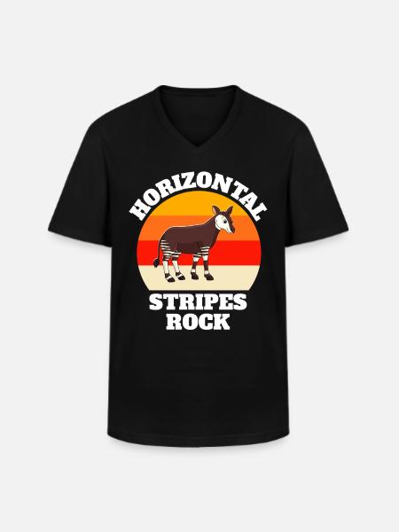 Okapi Waldgiraffe Sprüche - Männer-T-Shirt mit V-Ausschnitt - Schwarz