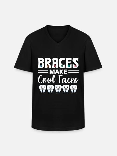 Orthodontiste - T-shirt col V Homme - noir