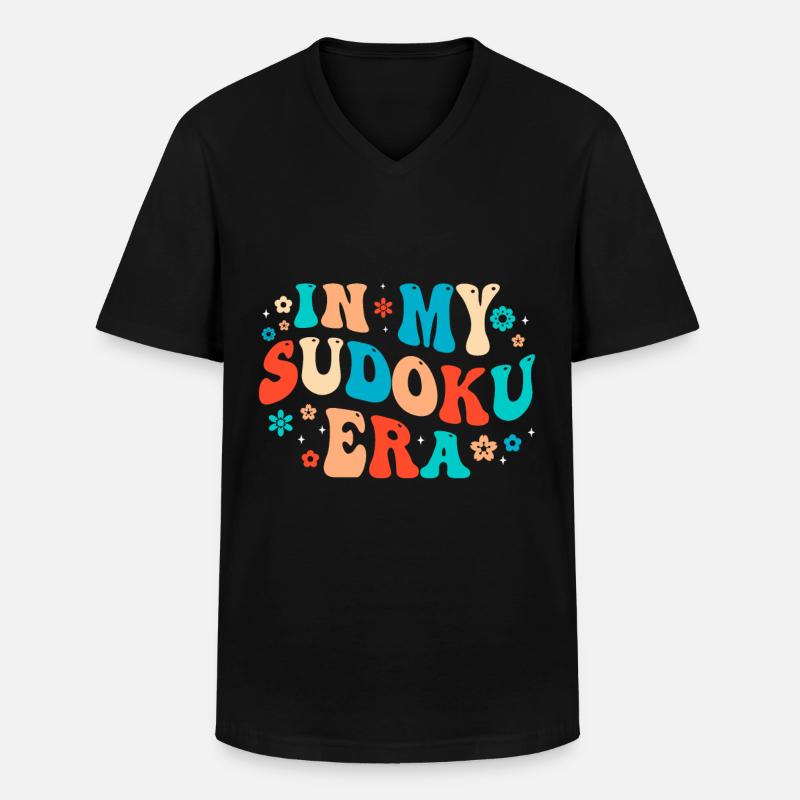 Witziger Sudoku Spruch - Männer-T-Shirt mit V-Ausschnitt - Schwarz
