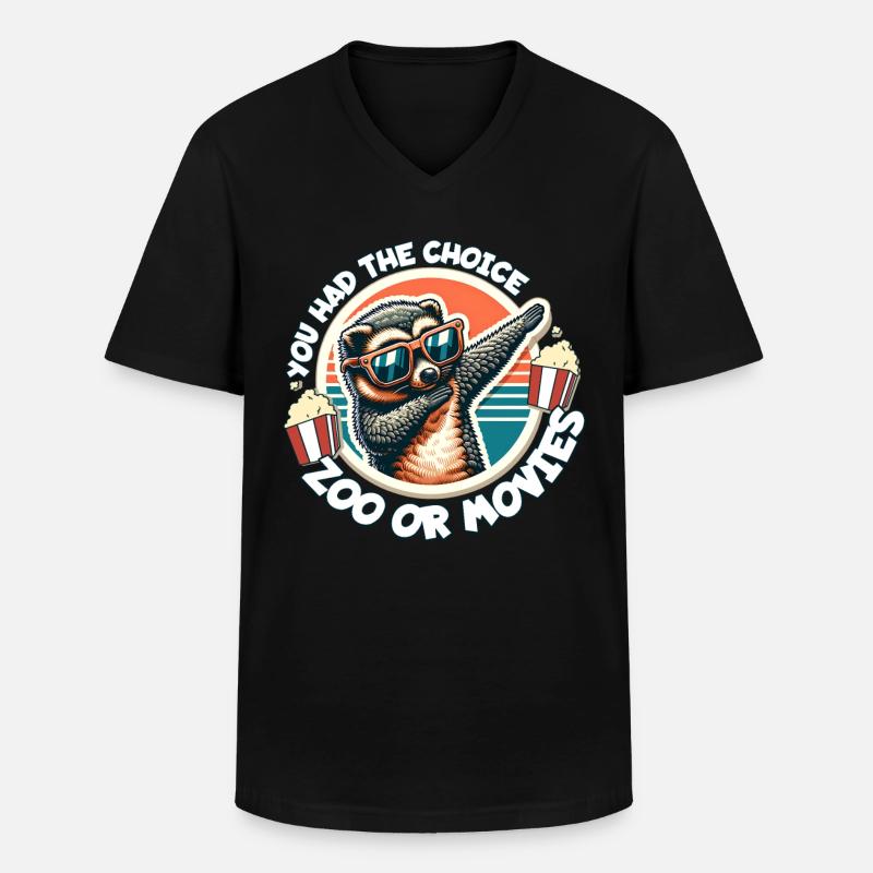 Marderbär Spruch - Männer-T-Shirt mit V-Ausschnitt - Schwarz