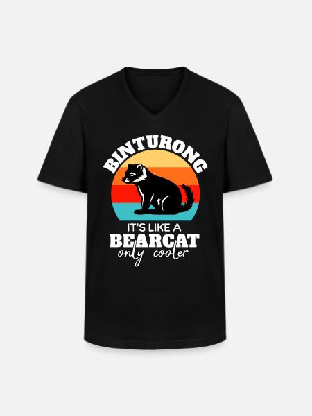 Lustige Marderbär Sprüche - Männer-T-Shirt mit V-Ausschnitt - Schwarz