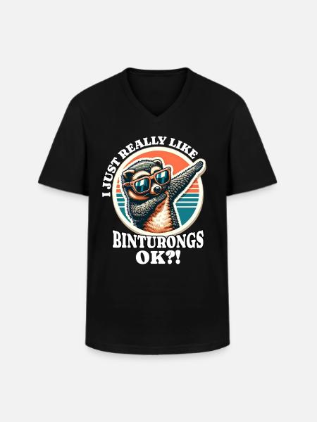 I Love Marderbär Saying - Men's V-Neck T-Shirt - black