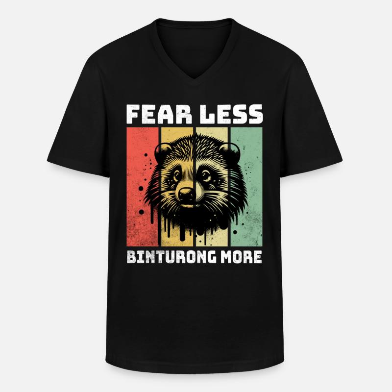 Marderbär Sprüche - Männer-T-Shirt mit V-Ausschnitt - Schwarz