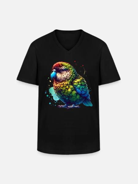 Kakapo Night Parrot - Men's V-Neck T-Shirt - black
