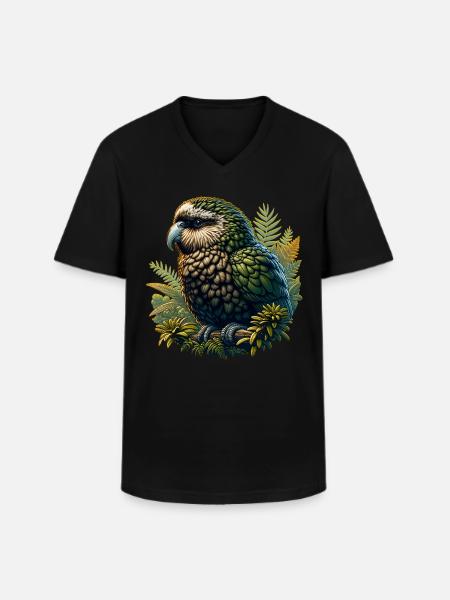Kakapo - Men's V-Neck T-Shirt - black