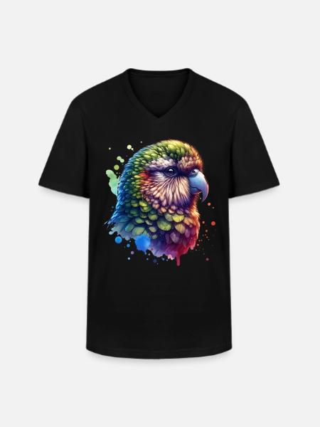 Night Parrot - Men's V-Neck T-Shirt - black
