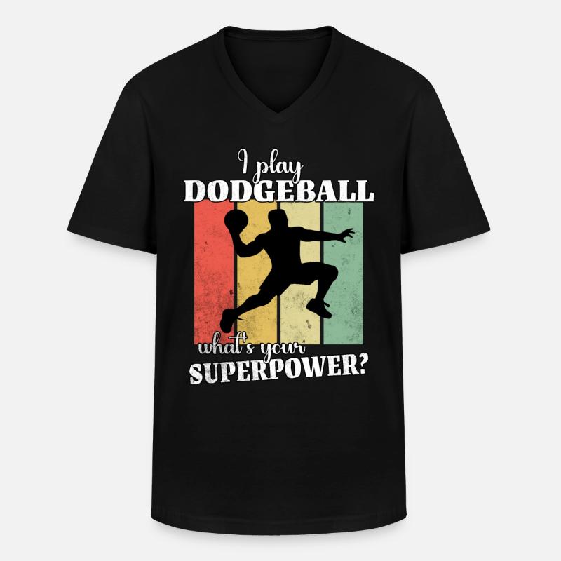 Dodgeball - Männer-T-Shirt mit V-Ausschnitt - Schwarz