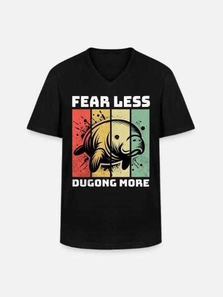Dugong Manatee - Men's V-Neck T-Shirt - black