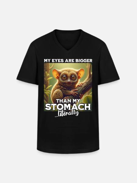 Koboldmaki Spruch Tarsier - Men's V-Neck T-Shirt - black