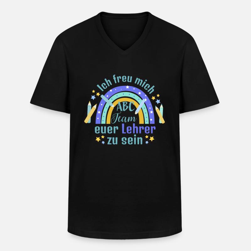 Lehrer - Männer-T-Shirt mit V-Ausschnitt - Schwarz