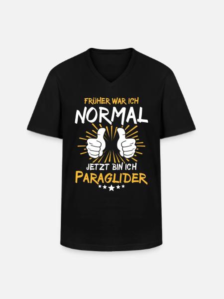 Parapente Spruch - T-shirt col V Homme - noir