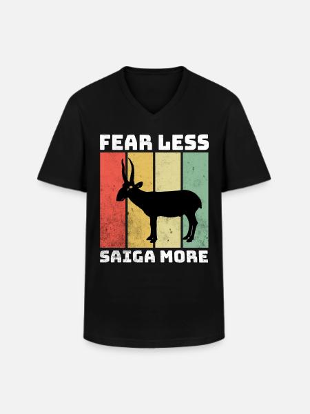 Saiga Antelope Saiga Antilope - Men's V-Neck T-Shirt - black
